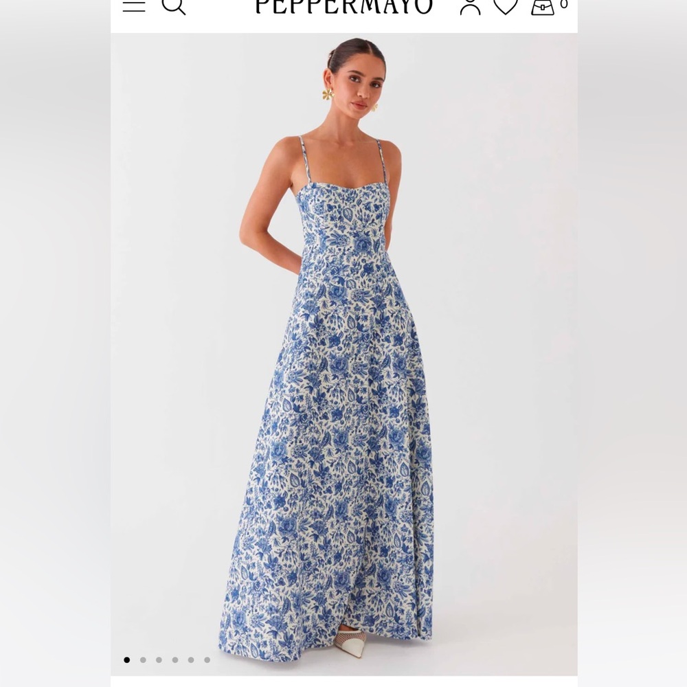 Peppermayo Blue Floral Maxi Dress
